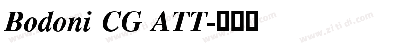 Bodoni CG ATT字体转换